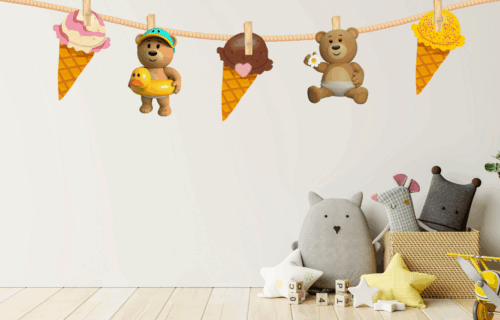 Guirnalda de helados: manualidad divertida y fácil para niños en verano